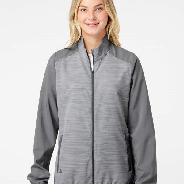 Women's Heather Block Full-Zip Windshirt Thumbnail