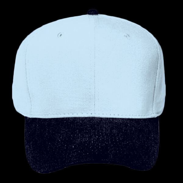 OTTO Brushed Bull Denim Six Panel Pro Style Baseball Cap Thumbnail