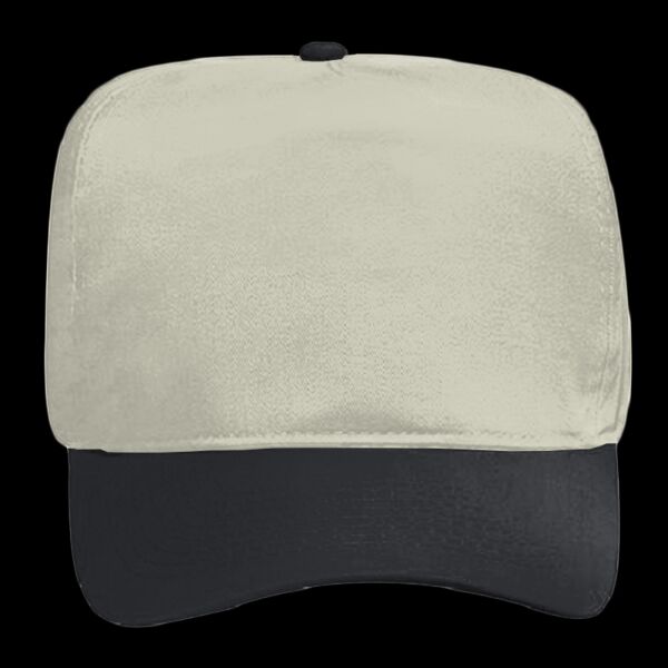 OTTO Brushed Cotton Blend Twill Five Panel High Crown Baseball Cap Thumbnail