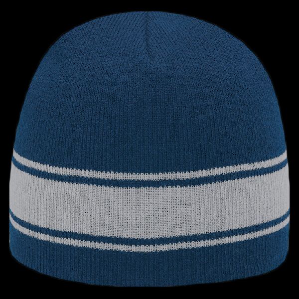 OTTO Acrylic Knit 8" Beanie with Stripes Thumbnail